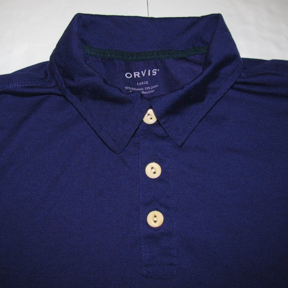 ORVIS Mens Purple SS Soft Polo Shirt Mens Large - Picture 2 of 6